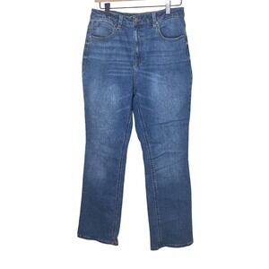 OAT New York High-Rise Straight Leg Jeans 10/30 Womens Medium Wash Blue Denim